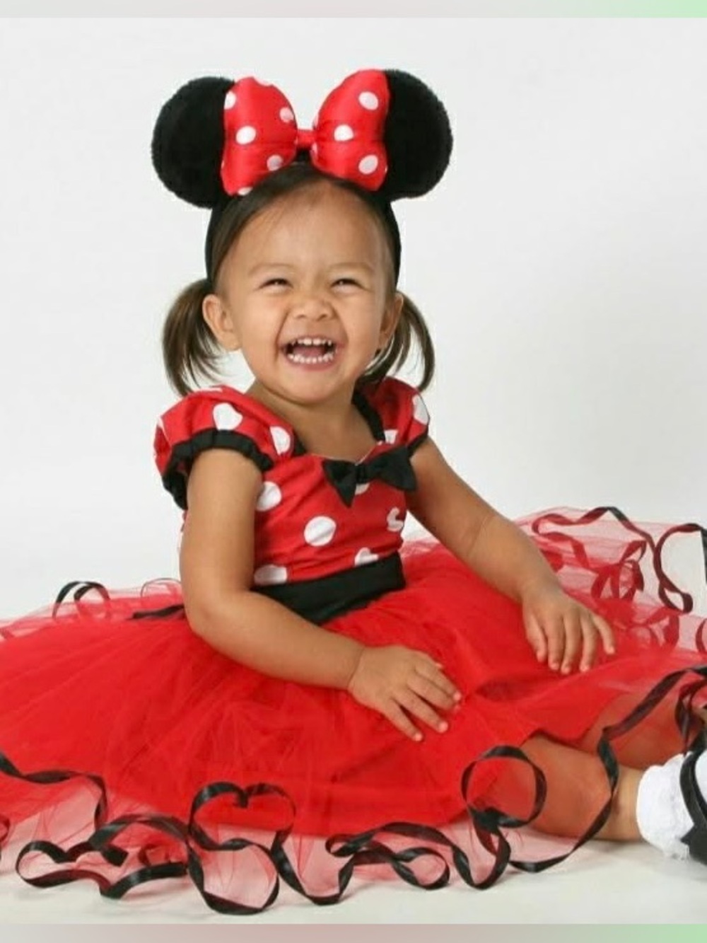 Baby Minnie Mouse Halloween Costume Red Tutu Dress 6-12M Handmade Babies Costume